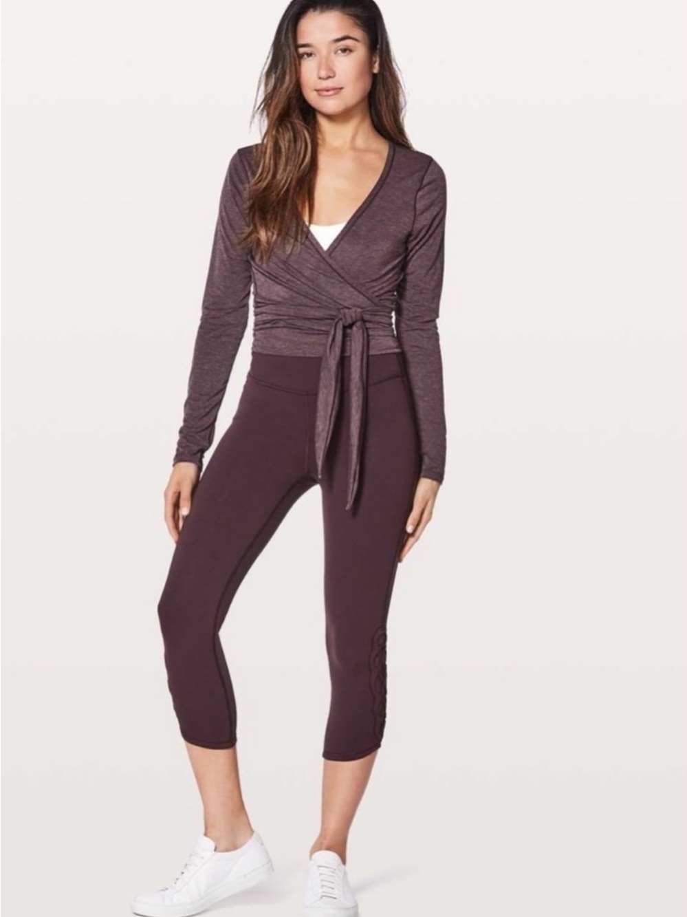 Lululemon - Tied To It Wrap Heathered - Plum - Size 10